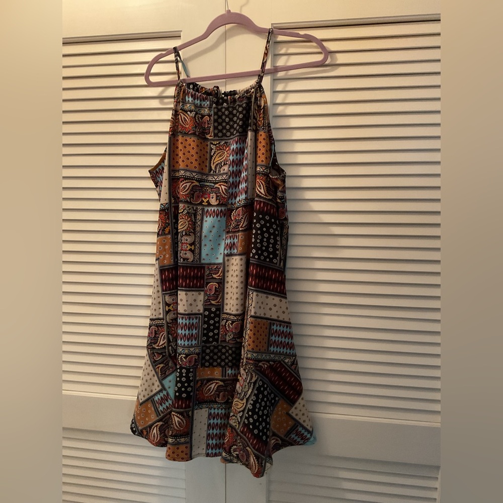 SHEIN Multicolor Floral and Geometric Dress
